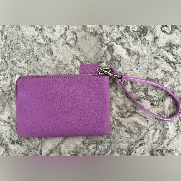 COACH Wristlet Crossgrain Leather Limited Edition w hangtag Violet Orchid - Picture 3 of 8